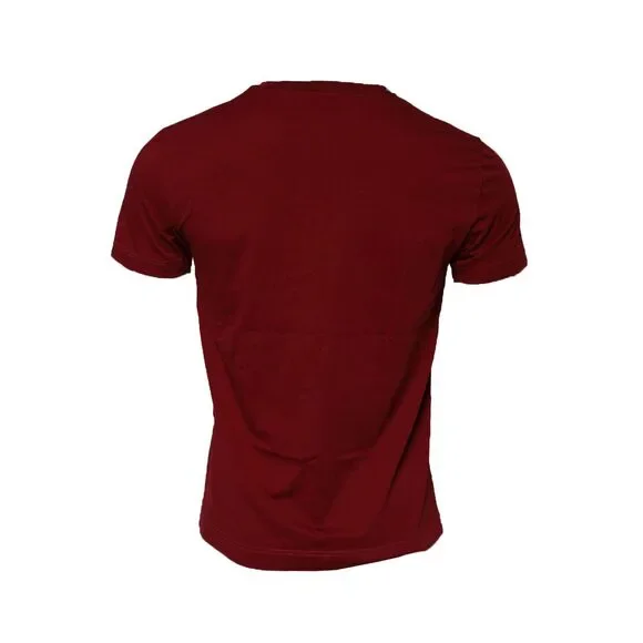 Dolce & Gabbana Dark Red Men Crew Neck Short Sleeve T-shirt